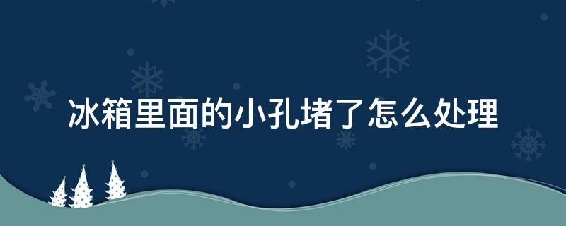 冰箱里的孔堵住了怎么办 冰箱里面的小孔堵了怎么处理